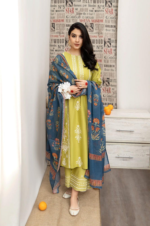 Embroided Lawn 3PC